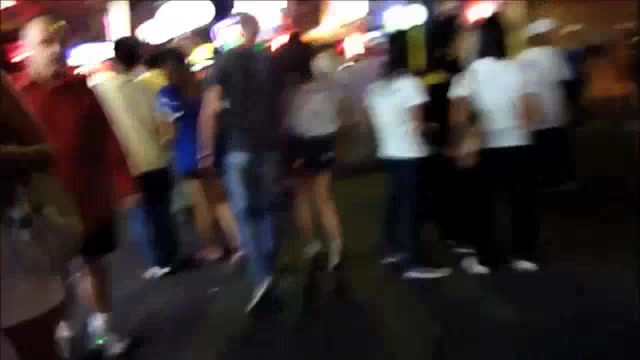 Asian tranny has a great time in public